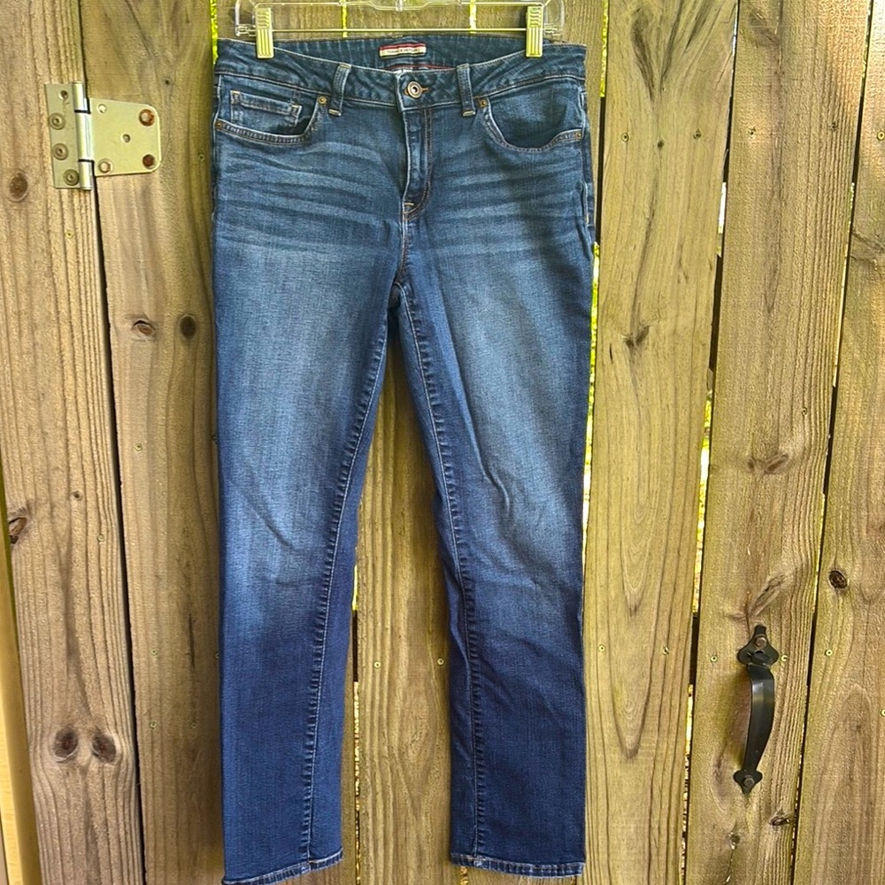 Blue Straight Jeans with Medium Wash